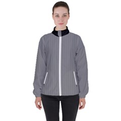 Battleship Grey - Women s High Neck Windbreaker