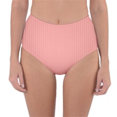 Candlelight Peach - Reversible High-waist Bikini Bottoms by FashionLane