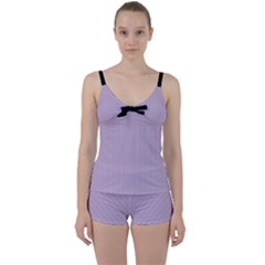 Wisteria Purple - Tie Front Two Piece Tankini by FashionLane