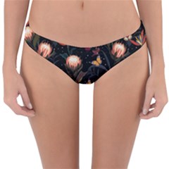 Seamless Garden Pattern Reversible Hipster Bikini Bottoms by designsbymallika