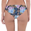 Rose Flower Pattern Reversible Hipster Bikini Bottoms View2