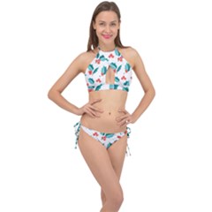 Chritmas 1 Cross Front Halter Bikini Set by designsbymallika