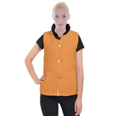 Cadmium Orange - Women s Button Up Vest by FashionLane