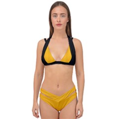 Chinese Yellow - Double Strap Halter Bikini Set by FashionLane