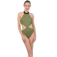 Woodbine Green - Halter Side Cut Swimsuit by FashionLane