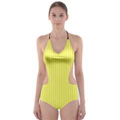 Unmellow Yellow - Cut-out One Piece Swimsuit
