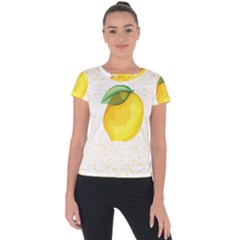 Illustration Sgraphic Lime Orange Short Sleeve Sports Top 