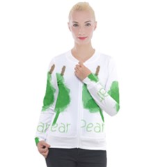 Pear Fruit Watercolor Painted Casual Zip Up Jacket by Mariart