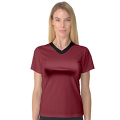 Antique Ruby - V-neck Sport Mesh Tee