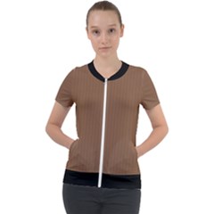 Brown Bear - Short Sleeve Zip Up Jacket by FashionLane