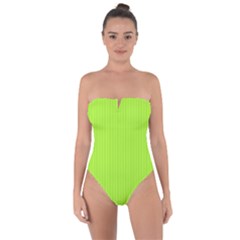 Chartreuse Green - Tie Back One Piece Swimsuit by FashionLane