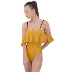 Fire Orange - Drape Piece Swimsuit by FashionLane