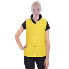 Just Yellow - Women s Button Up Vest by FashionLane