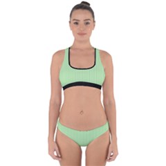 Pale Green - Cross Back Hipster Bikini Set by FashionLane