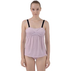 Pale Pink - Twist Front Tankini Set