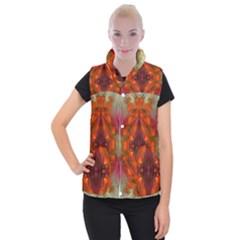 Landscape In A Colorful Structural Habitat Ornate Women s Button Up Vest by pepitasart