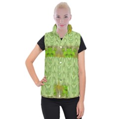 Landscape In A Green Structural Habitat Ornate Women s Button Up Vest by pepitasart