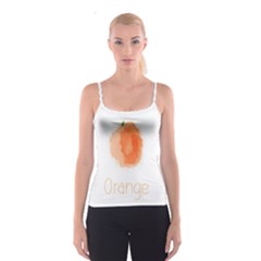 Orange Fruit Watercolor Painted Spaghetti Strap Top by Mariart