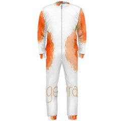 Orange Fruit Watercolor Painted Onepiece Jumpsuit (men)  by Mariart