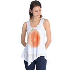 Orange Fruit Watercolor Painted Sleeveless Tunic by Mariart