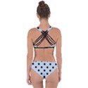 Large Black Polka Dots On Beau Blue - Criss Cross Bikini Set View2