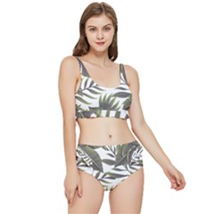 Tropical Leaves Frilly Bikini Set by goljakoff