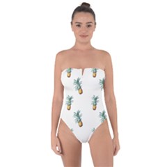Tropical Pineapples Tie Back One Piece Swimsuit by goljakoff
