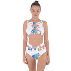 Illustrations Elephant Colorful Pachyderm Bandaged Up Bikini Set  by HermanTelo