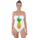 Pineapple Fruit Watercolor Painted Tie Back One Piece Swimsuit View1