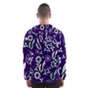 Floral blue pattern  Men s Hooded Windbreaker View2