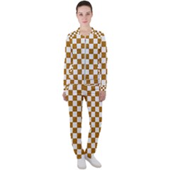 Checkerboard Gold Casual Jacket And Pants Set by impacteesstreetweargold