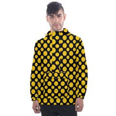 Dot Dots Dotted Yellow Men s Front Pocket Pullover Windbreaker by impacteesstreetwearten