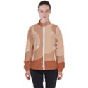 Online Woman Beauty Brown Women s High Neck Windbreaker View1