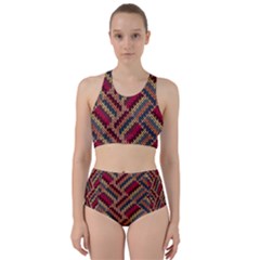 Geometric Knitting Racer Back Bikini Set by goljakoff