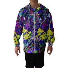 Vibrant Abstract Floral/rainbow Color Kids  Hooded Windbreaker by dressshop