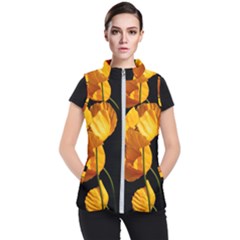 Yellow Poppies Women s Puffer Vest by Audy