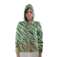 Green Leaves Women s Hooded Windbreaker by goljakoff