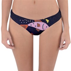 Fish Pisces Astrology Star Zodiac Reversible Hipster Bikini Bottoms by HermanTelo