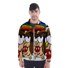  Rainbow Stoner Owl Men s Windbreaker by IIPhotographyAndDesigns