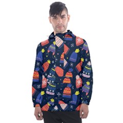 Beanie Love Men s Front Pocket Pullover Windbreaker by designsbymallika