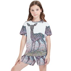 Pearl Meadow - By Larenard Kids  Tee And Sports Shorts Set by LaRenard