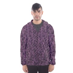 Purple Leather Snakeskin Design Men s Hooded Windbreaker by ArtsyWishy