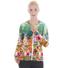 Forest Flowers  Casual Zip Up Jacket by ArtsyWishy