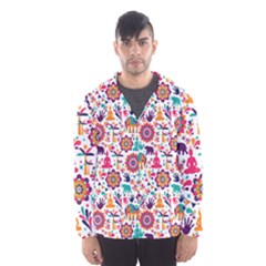 Indian Love Men s Hooded Windbreaker by designsbymallika