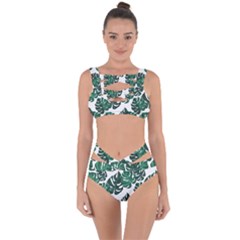 Illustrations Monstera Leafes Bandaged Up Bikini Set  by Alisyart