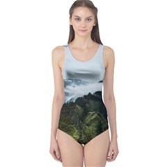 Mountain Landscape One Piece Swimsuit by goljakoff