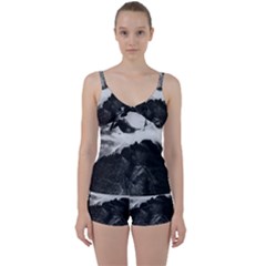 Whale In Clouds Tie Front Two Piece Tankini by goljakoff