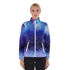 Blue Space Paint Winter Jacket by goljakoff