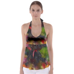 Color Splashes Babydoll Tankini Top by goljakoff