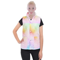 Rainbow Splashes Women s Button Up Vest by goljakoff